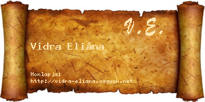 Vidra Eliána névjegykártya
