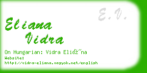 eliana vidra business card